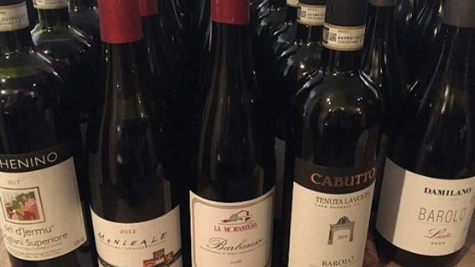 Winetraders Italian bottles at their 2020 London tasting