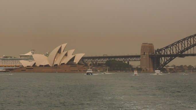 Bushfire smoke in Sydney in December 2019