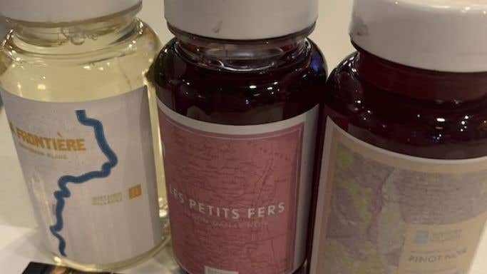 Three taster wine bottles - samples in a pandemic