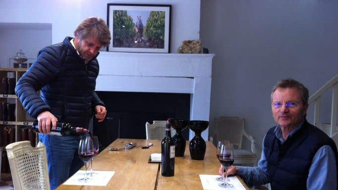 Aymeric de Gironde and James Lawther MW at Ch Troplong Mondot, St-Emilion