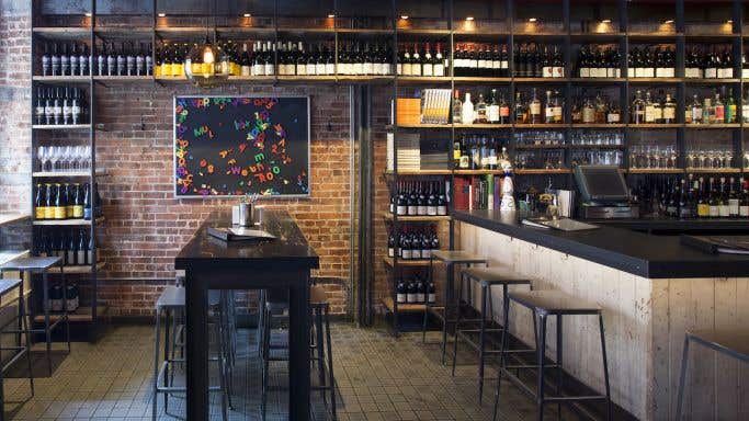 An empty Terroir Tribeca wine bar, New York