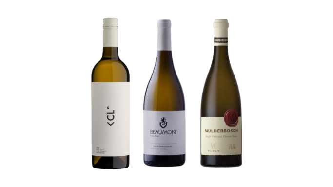 Bottle shots of three South African Chenin Blancs