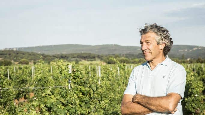 Gerard Bertrand in vineyard - photo by Marie Ormieres