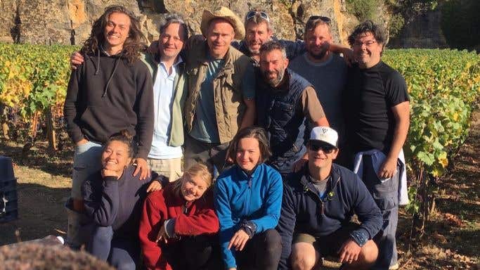 Mark Haisma's 2019 picking team in Cote de Nuits Village