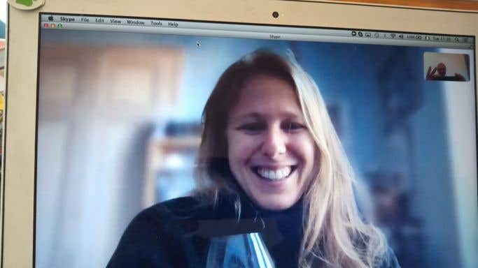 Marta Rinaldi of Barolo on Zoom talking to Walter Speller about the 2017 vintage
