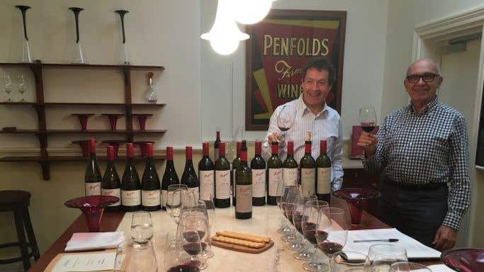 Peter Gago and Alain Brumont at Penfolds in South Australia