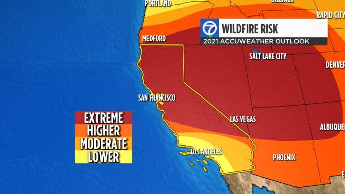 California wildfire risk May 2021