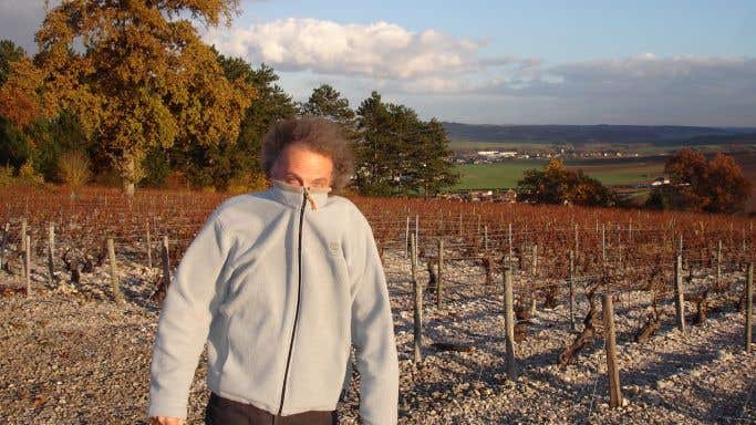 Frédéric Prain of Dom d'Elise in Chablis well zipped up