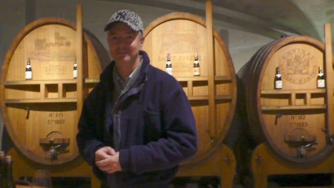Philippe Guigal in his cellars in Ampuis