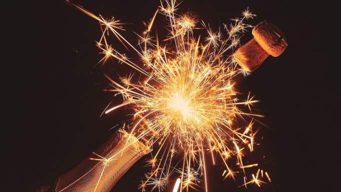 champagne and fireworks by Myriam Zilles on Unsplash