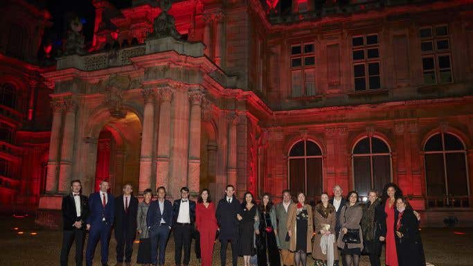 Penfolds Grange 70th  - Waddesdon Manor lit up in red