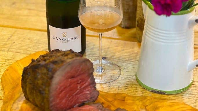 Langham rose and roast beef