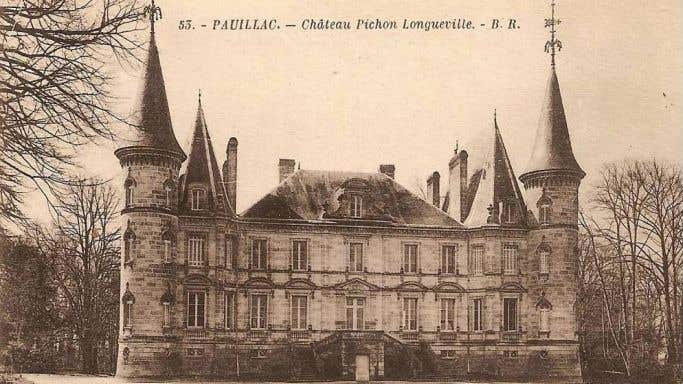 Old postcard of Château Pichon Longueville