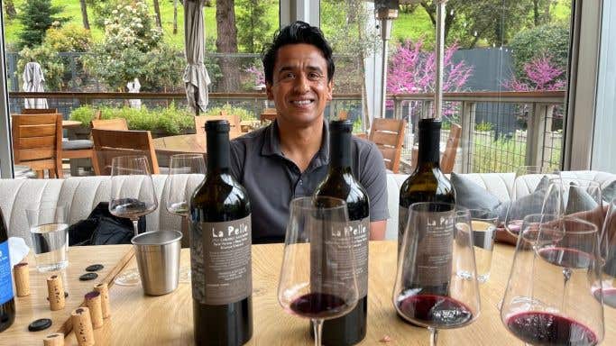 Miguel Luna of Silverado Farming Co with his La Pelle wines