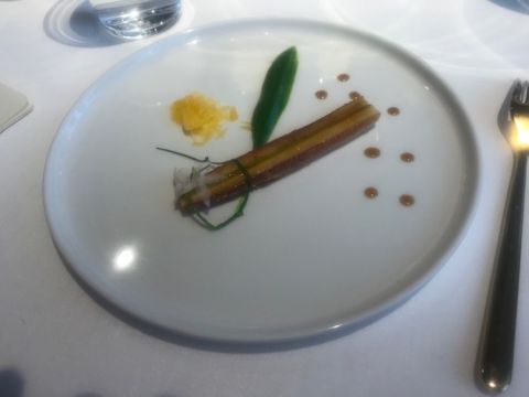 Eel dish at Le Chambard of Kaysersberg, Alsace