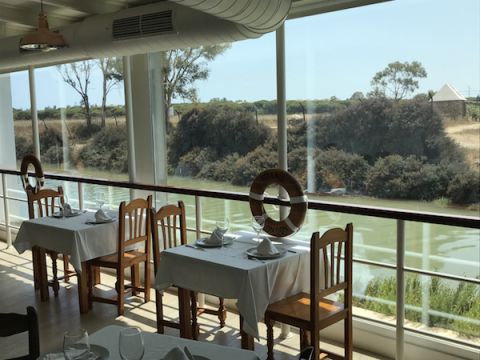 Popeye riverside restaurant in Chiclana, Andalucia