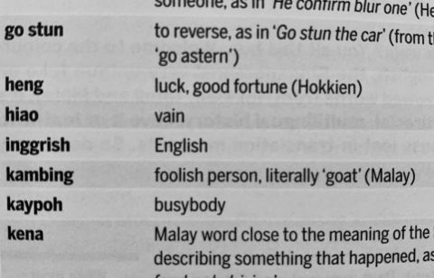 Singlish dictionary extract