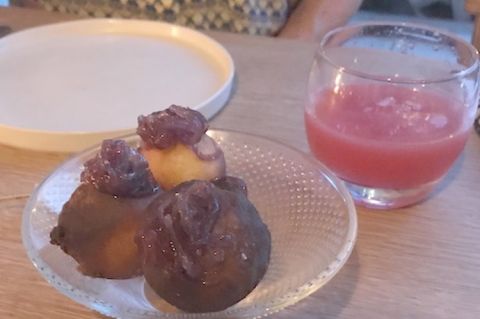 Ceres donuts in Ceres restaurant in Newington Green, London