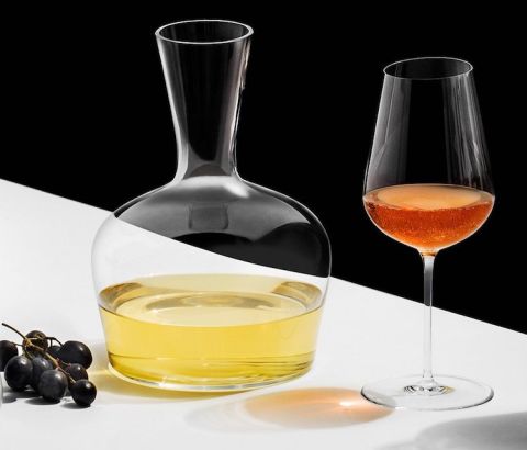 Jancis Robinson x Richard Brendon glass and young wine decanter