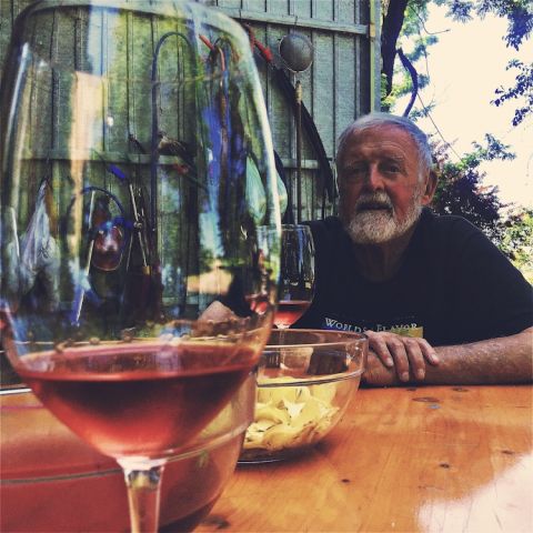 Italian wine writer Burton Anderson photgraphed by his daughter