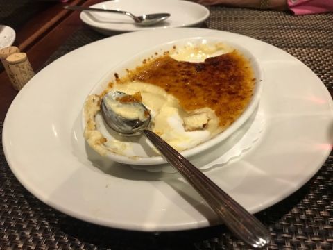 Creme brulee at La Piquette, DC