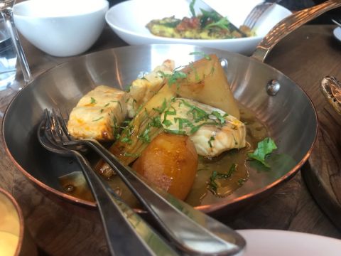 bouillabaisse fish at Wild Honey St James