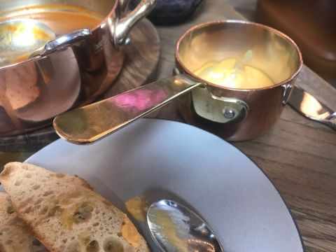 bouillabaisse accompaniments at Wild Honey St James