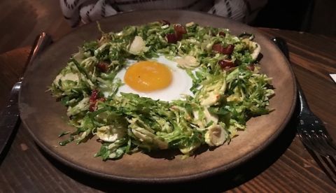 Shaved sprout salad at Goose & Gander