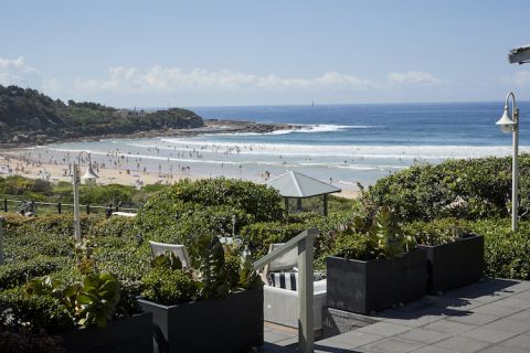 View from Pilu restaurant in Freshwater Bay outside Sydney