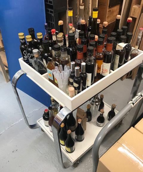 Antonio Carluccio's trolley at the Vinegar Shed