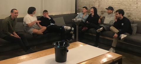 Caravan staff relaxing before Valtellina Night