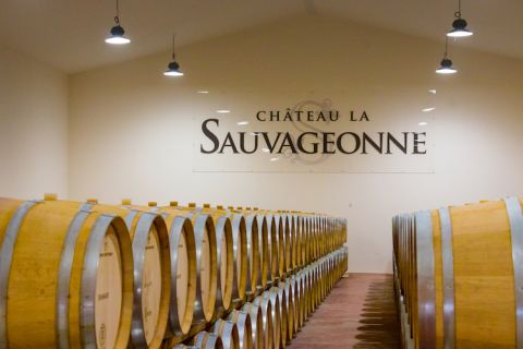 Ageing cellar Ch La Sauvageonne by Gilles Deschamps