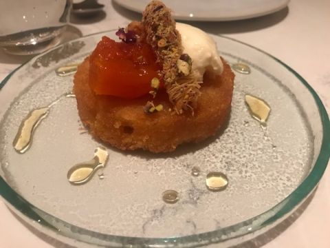 Semolina cake at Ampeli restaurant in London