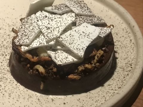 Chocolate dessert at Sunda restaurant in Melbourne