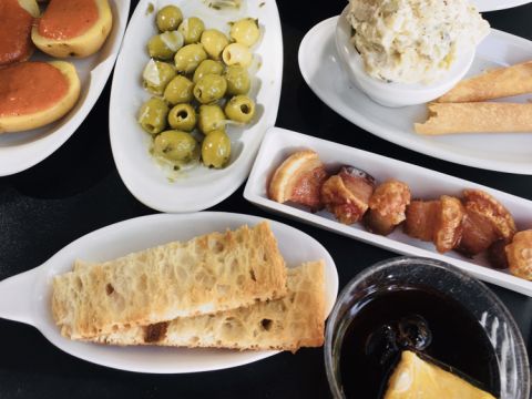 Tapas with vermut in Barcelona