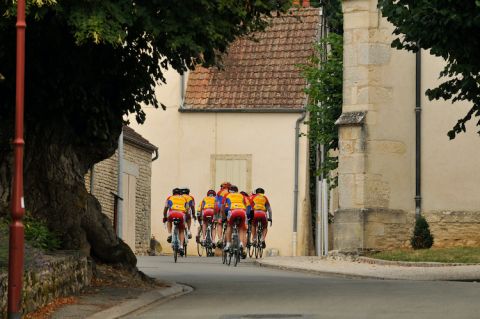 Sunday cyclists in Chambolle-Musigny