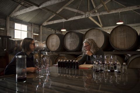 Sue Bell in her winery