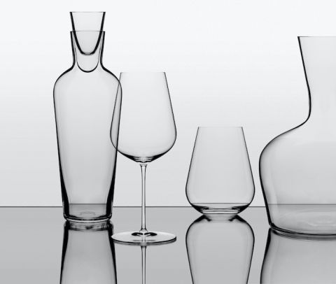 Jancis Robinson x Richard Brendon glassware range in silhouette