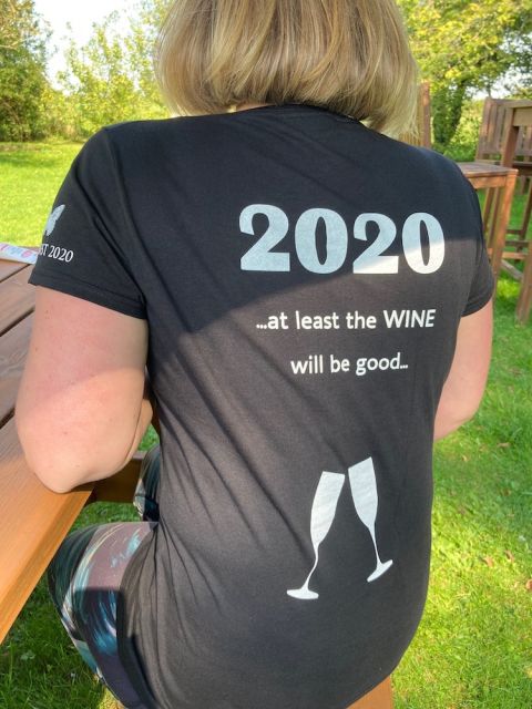 Emma Rice of Hattingley Valley with 2020 t-shirt