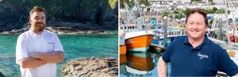 Cornish chef Nathan Outlaw and fisherman Rob Wing