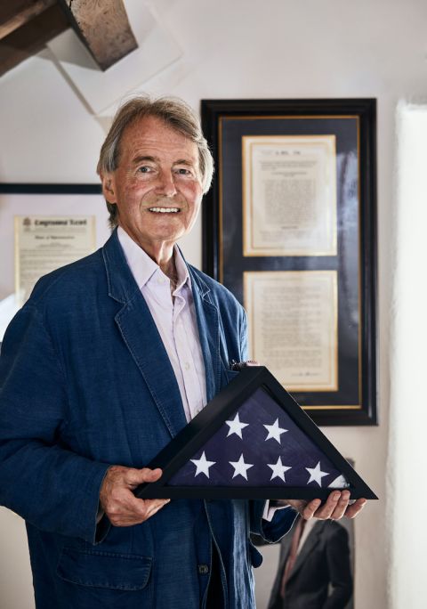Steven Spurrier with a US hat