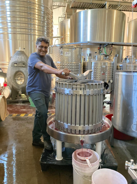 Nayan Gowda making Jardin Oculto wine in Bolivia