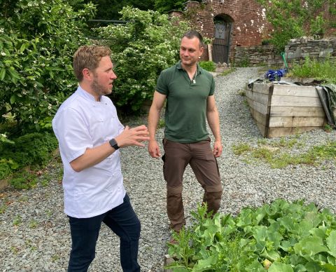 Forest Side chef Paul Leonard with Bjorn Abraham