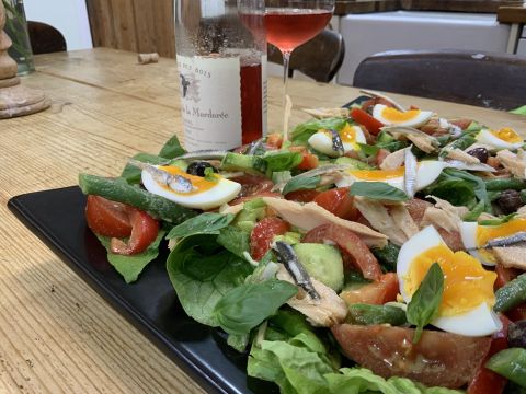 Niçoise salad and Tavel