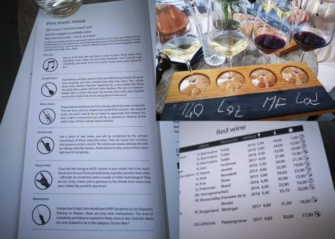 Ljubljana - Šuklje wine bar wine list and flights