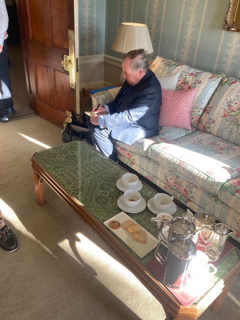 Nicholas Payne takes notes