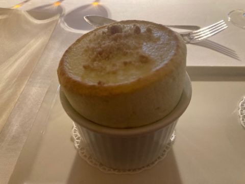 apple crumble souffle at Hambleton