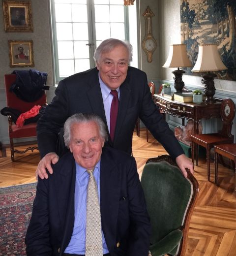 Jean-Michel Cazes and Anthony Barton at Langoa