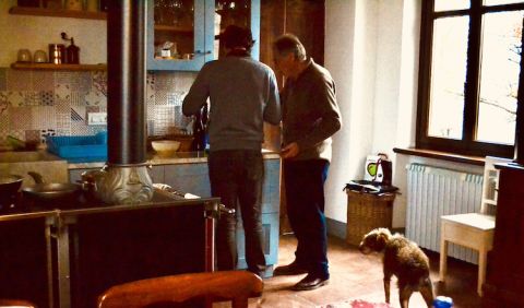 The Corinos in the kitchen