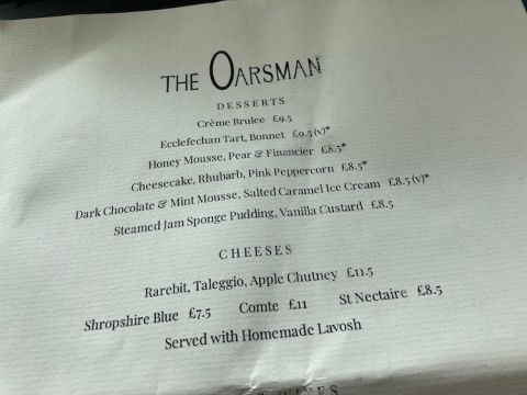 Oarsman desserts